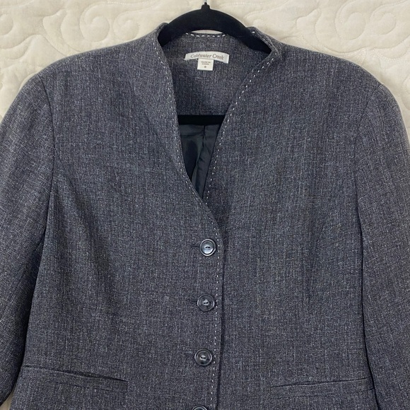Coldwater Creek Dark Gray Blazer Size 8 - Picture 4 of 11